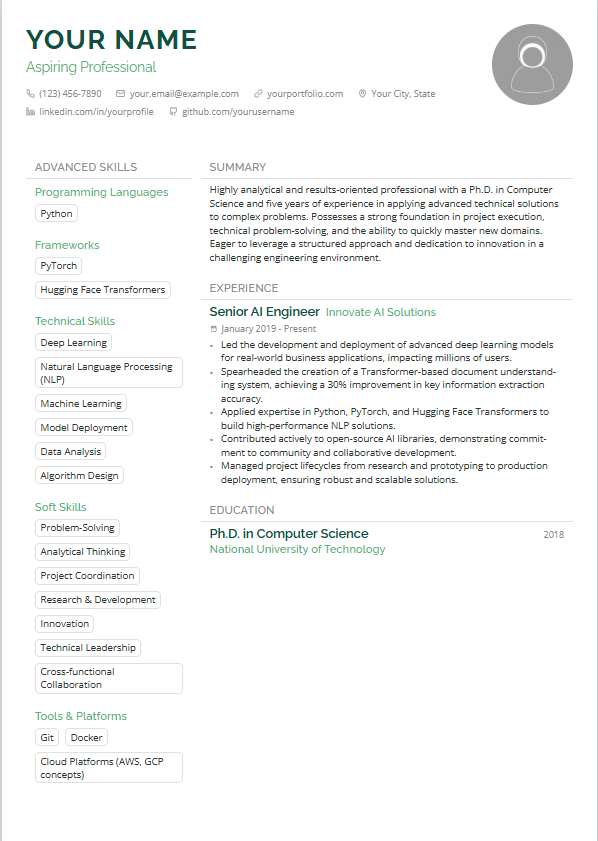Resume template 5